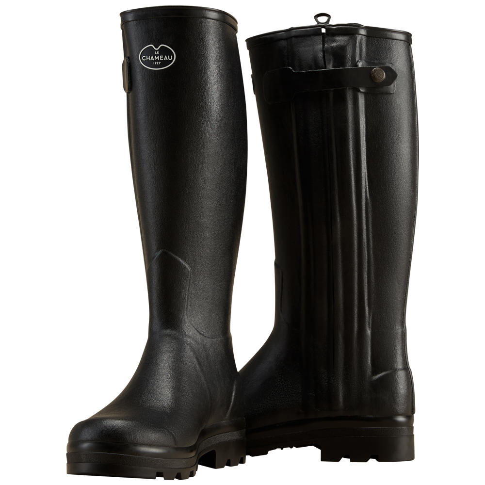 Le Chameau Herren-Gummistiefel Chasseur, Lederfutter