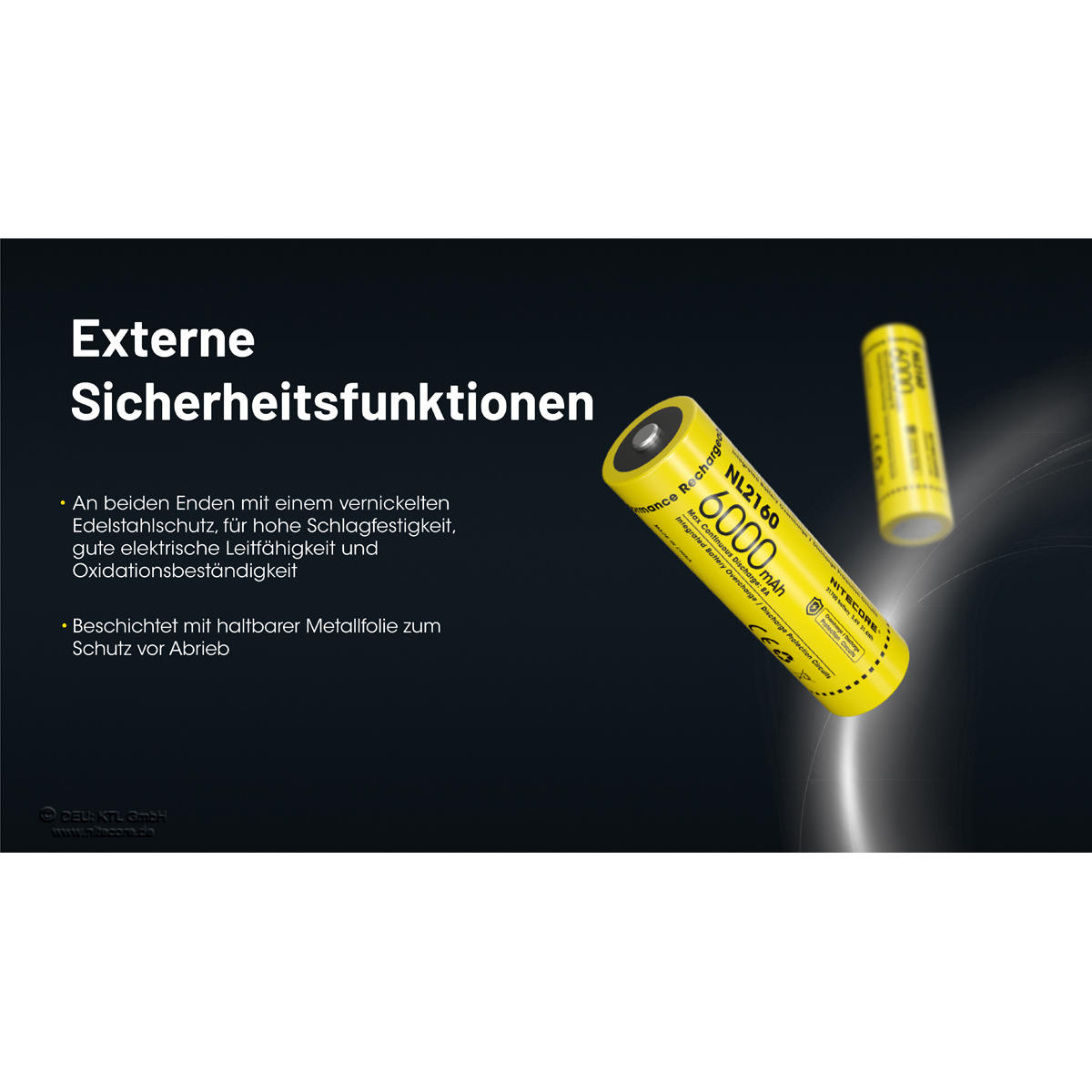 Nitecore® Li-Ion Akku 21700, 6000 mAh, NL2160