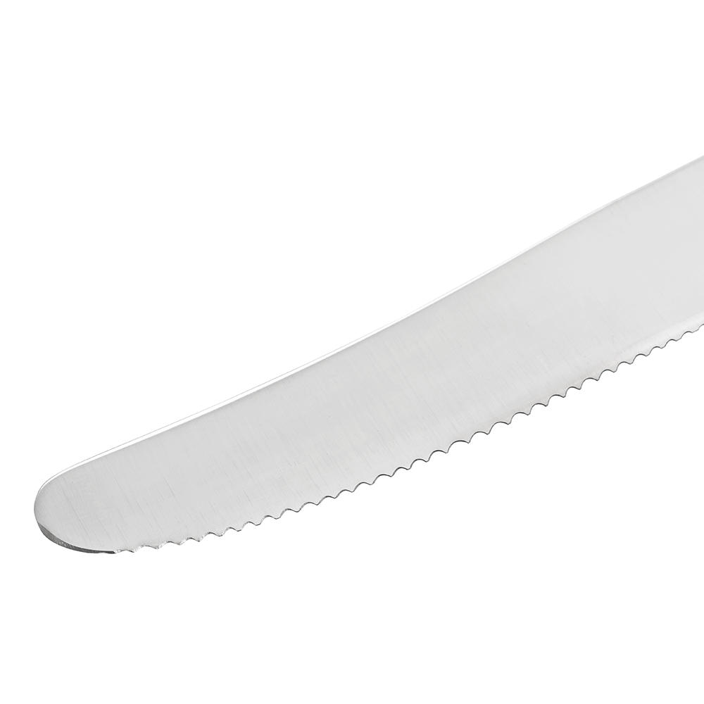 Rustic Cutlery Set, Acacia, with Buckels Table Knife with Serrated Edge