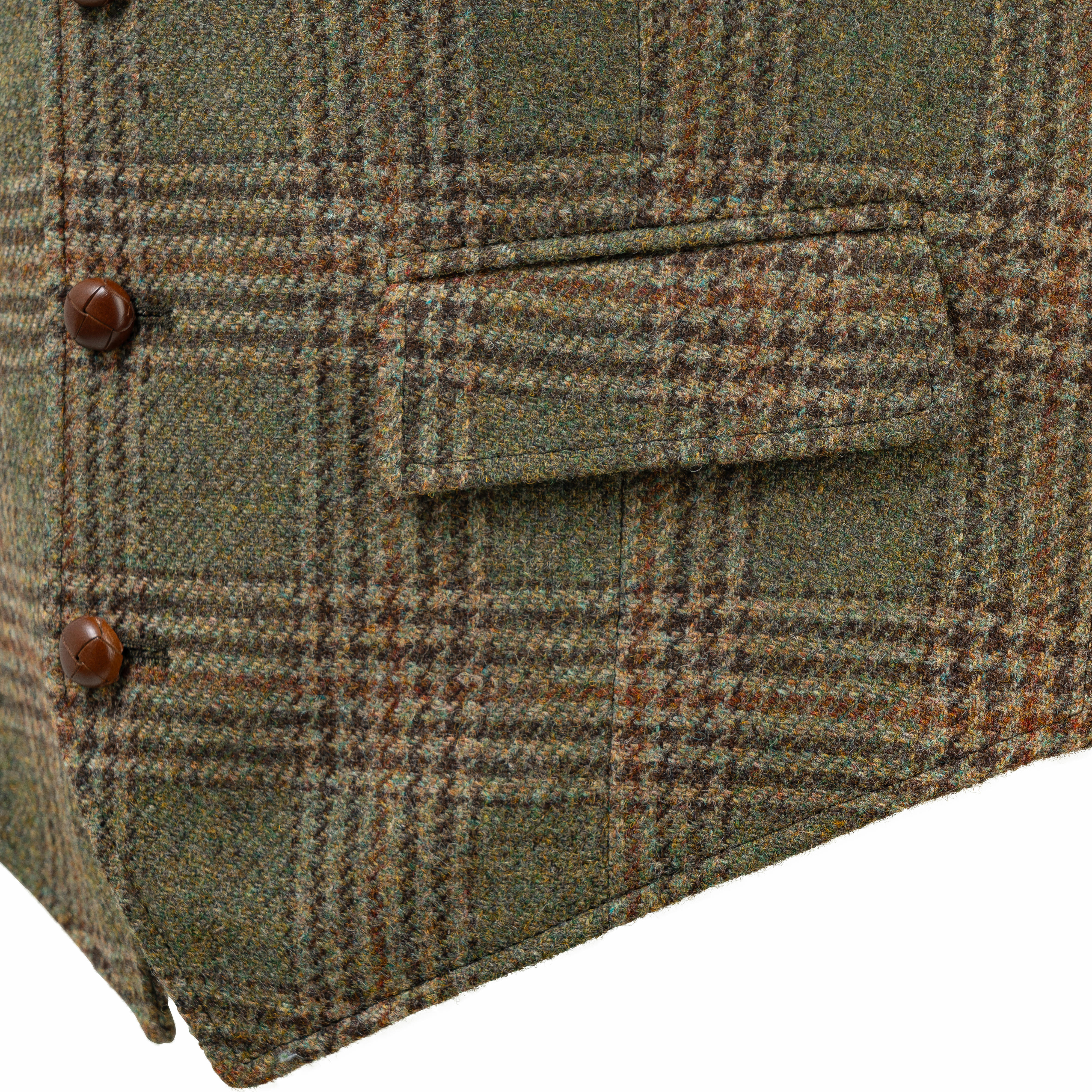 »Marvin« Men’s Tweed Vest, Green/Brown/Sand
