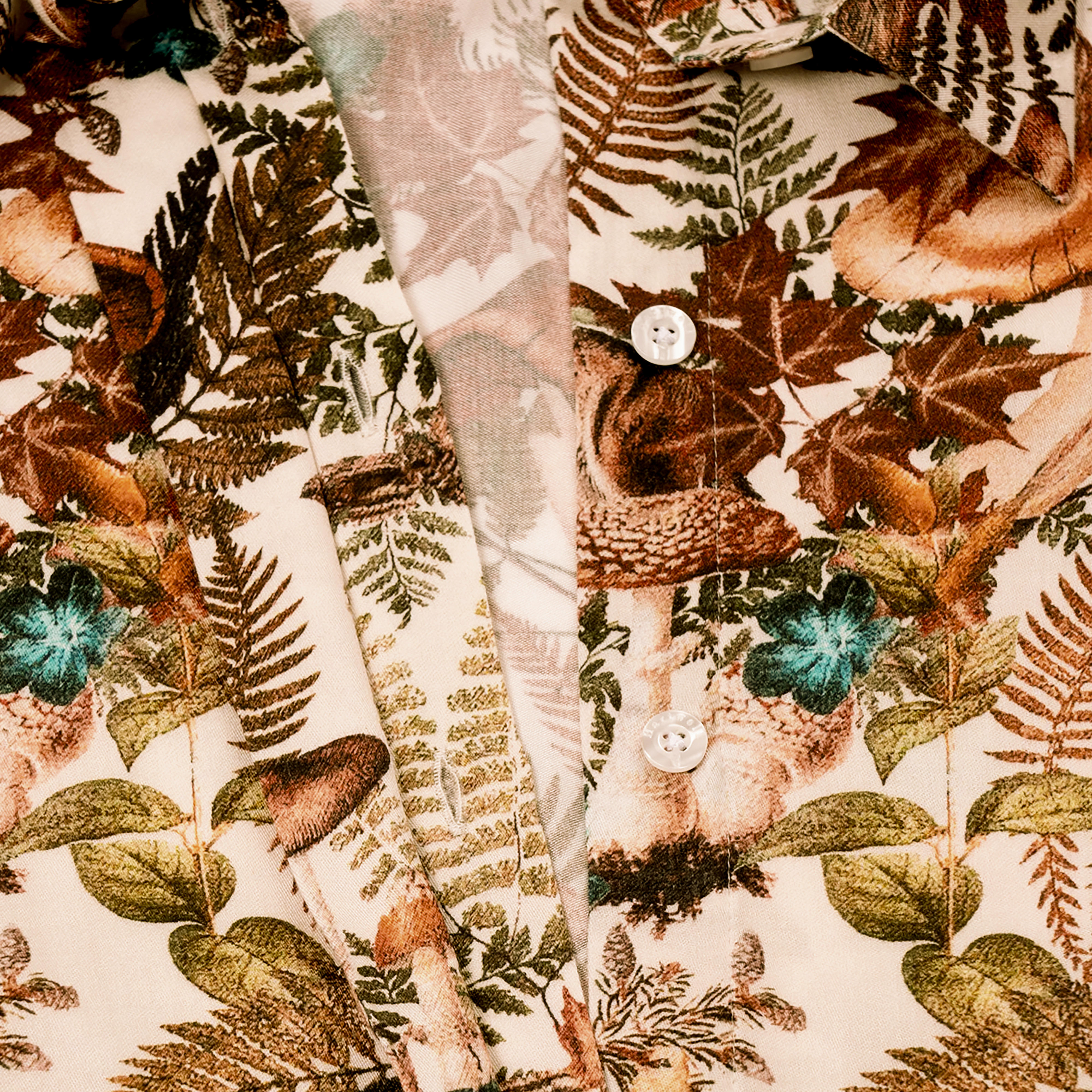 Hartwell »Lisa« Ladies' Blouse, Brown, Animals & Plants