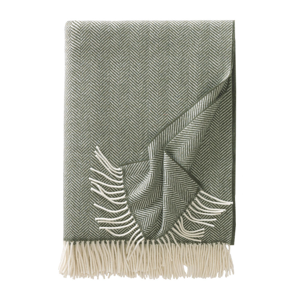 Couverture » Derby «, vert olive, 215 x 150 cm