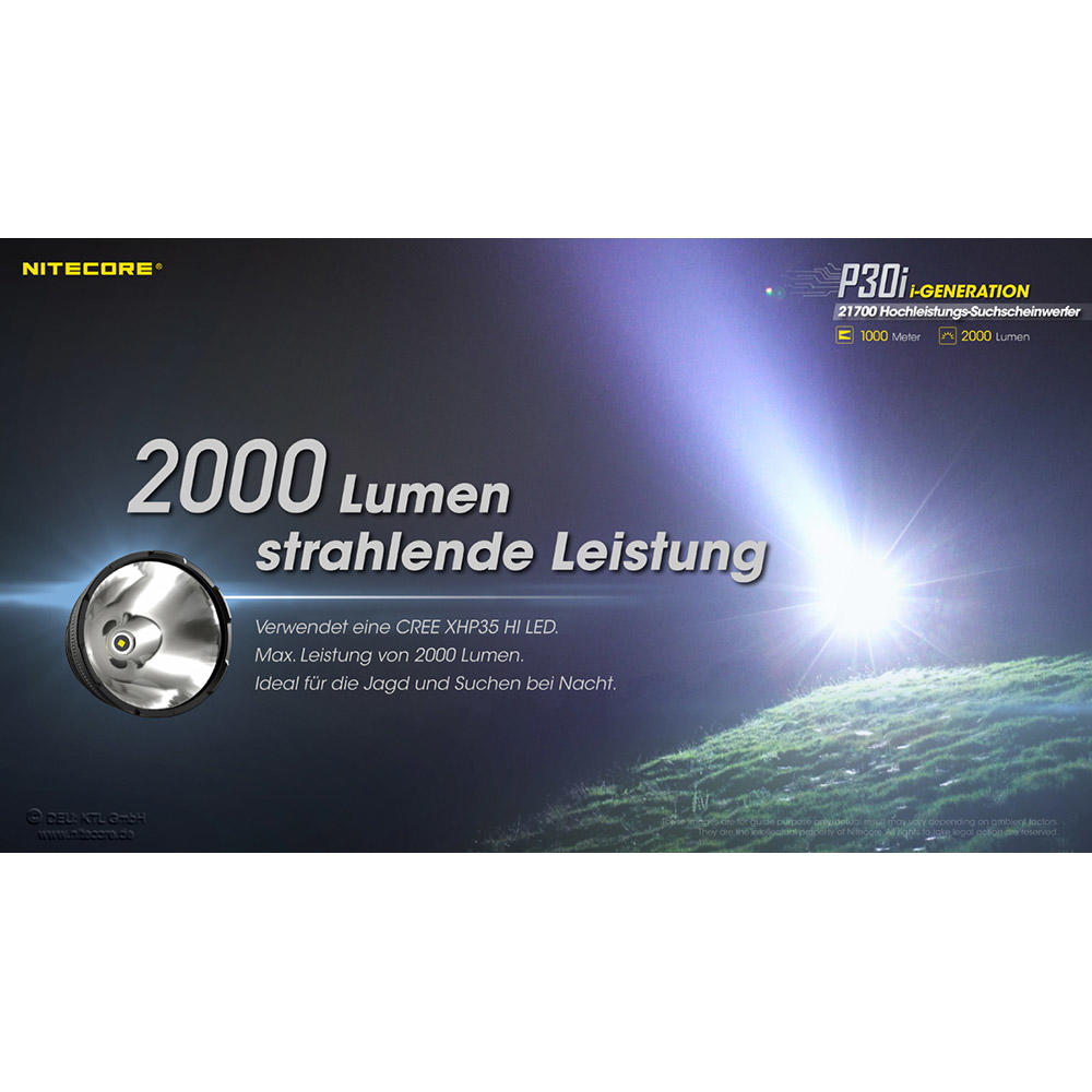  Nitecore® P30i Hunting Set, 2000 lm