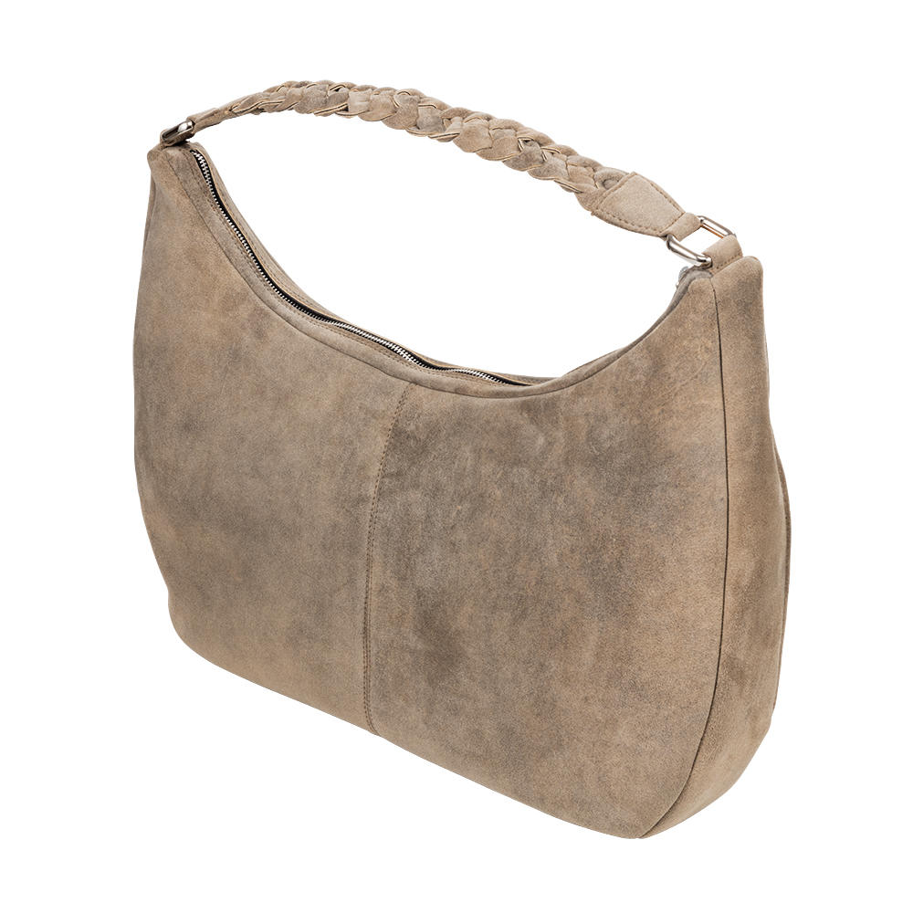Ladies' Handbag, Goat Suede, Sand