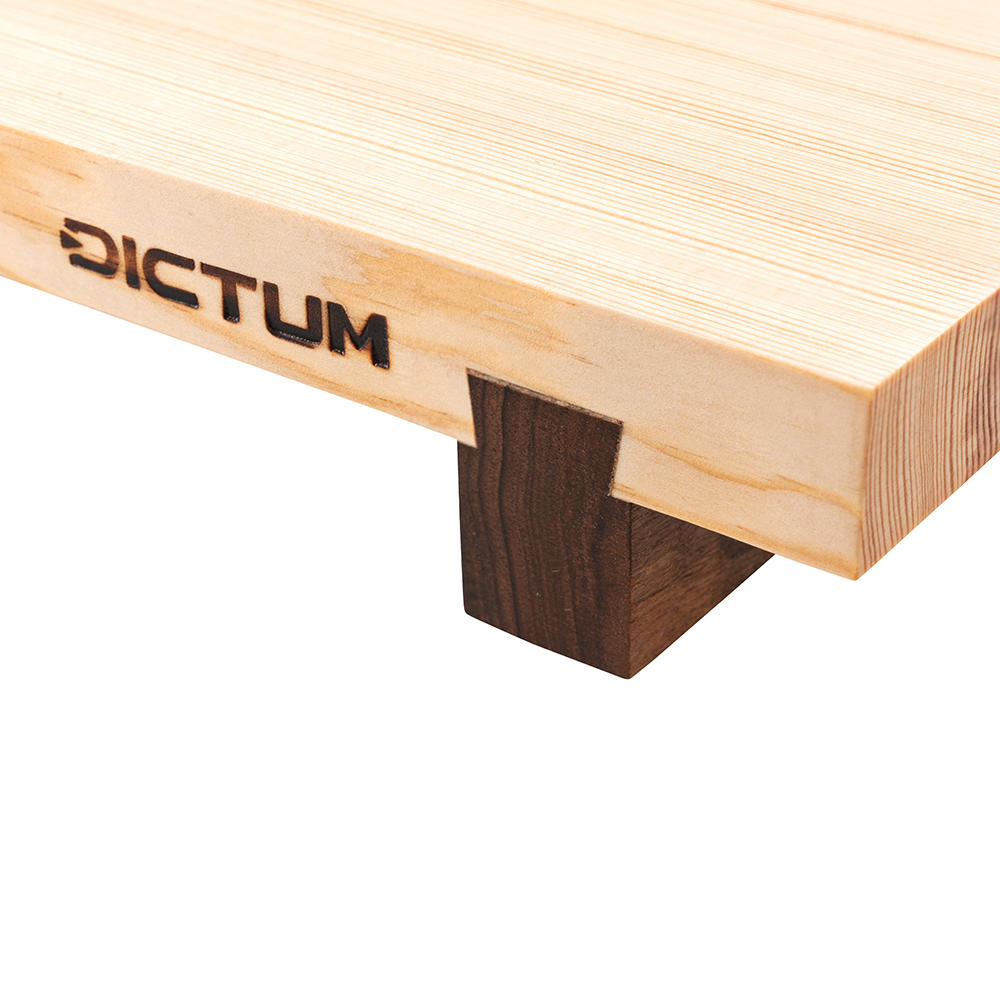 DICTUM® Wavy Edge Chopping and Serving Board, Pine/Walnut