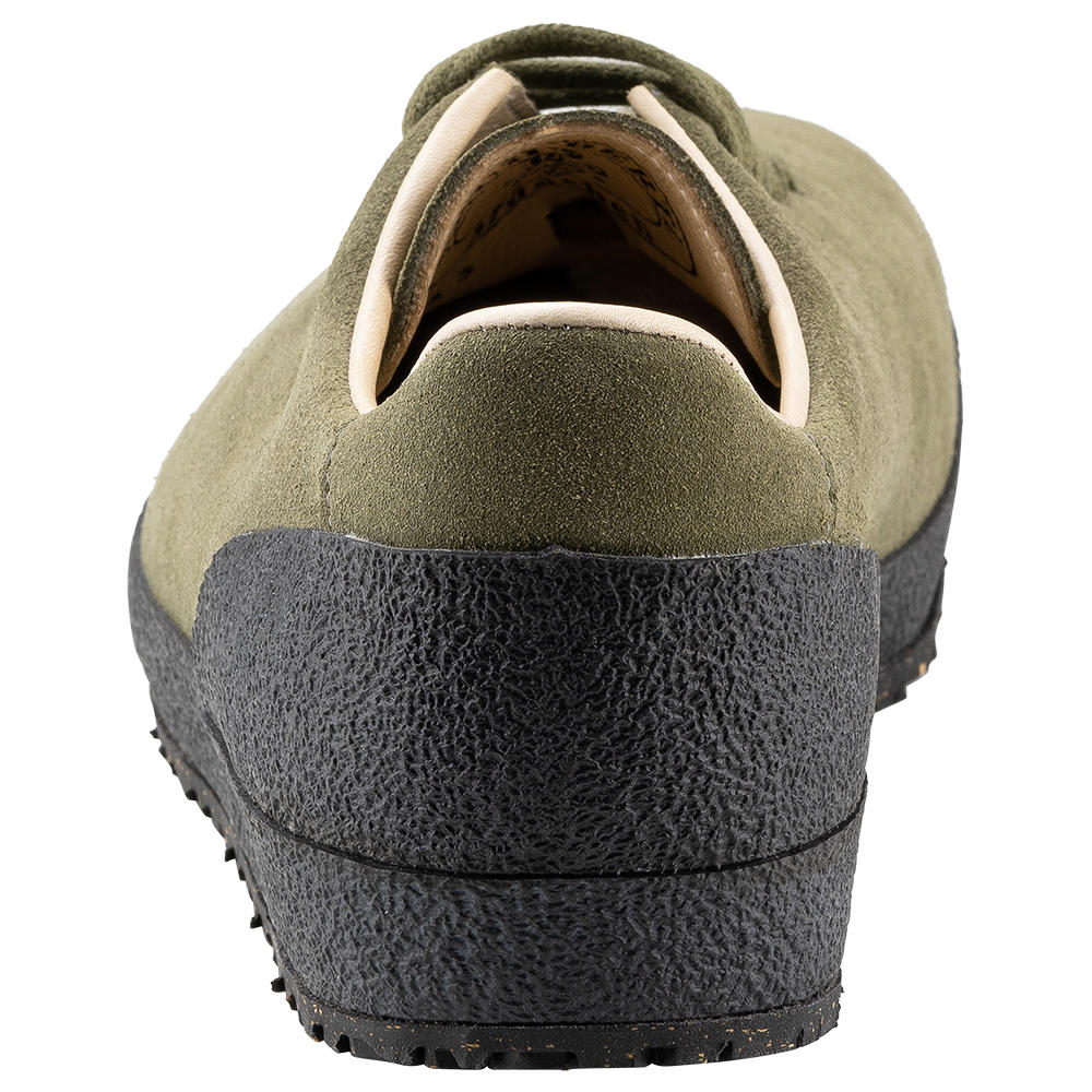 Sneaker Bertl, cuir velours, vert olive