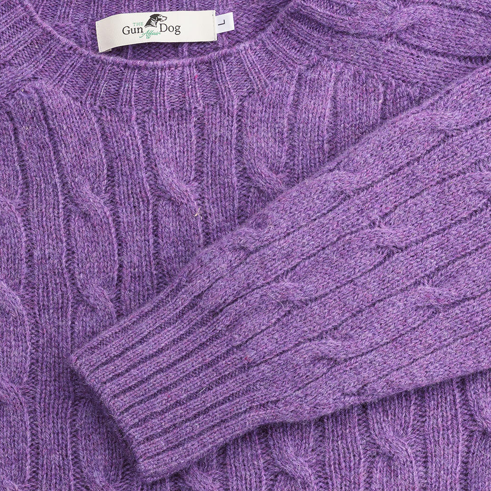 Herren Rundhals-Zopf-Pullover