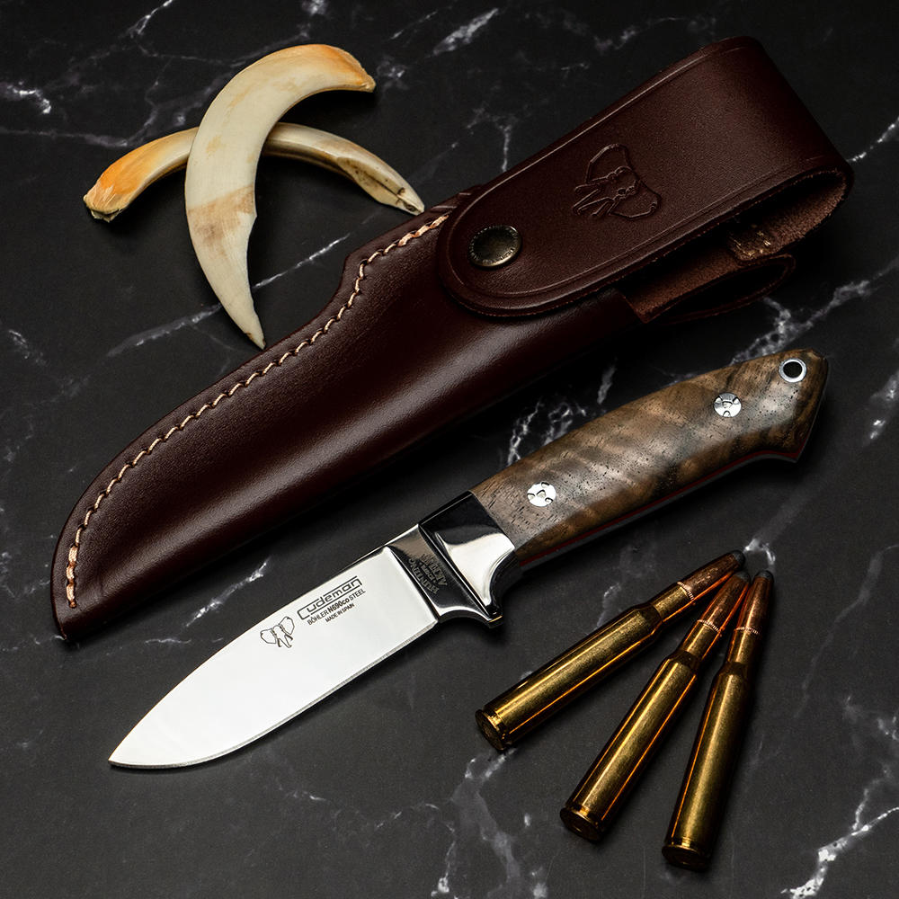 Cudeman Jagdmesser »Akeley«, Walnuss