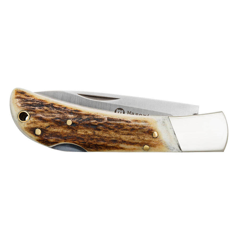Maserin® Folding Hunting Knife, 2-Piece Set, Stag Horn