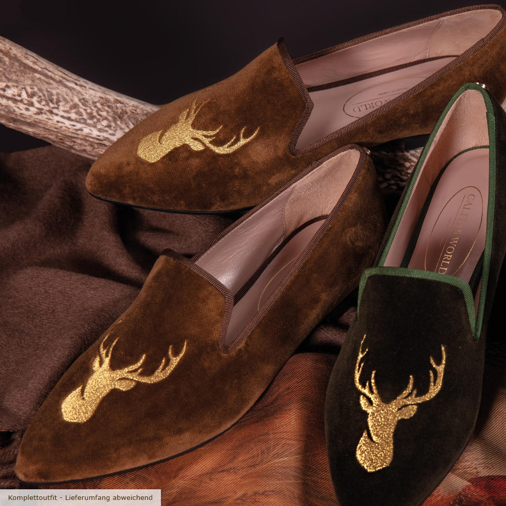 Ladies Velvet Loafer »Deer«