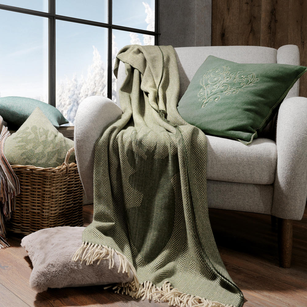Couverture » Hubertus «, vert foncé, 205 x 145 cm
