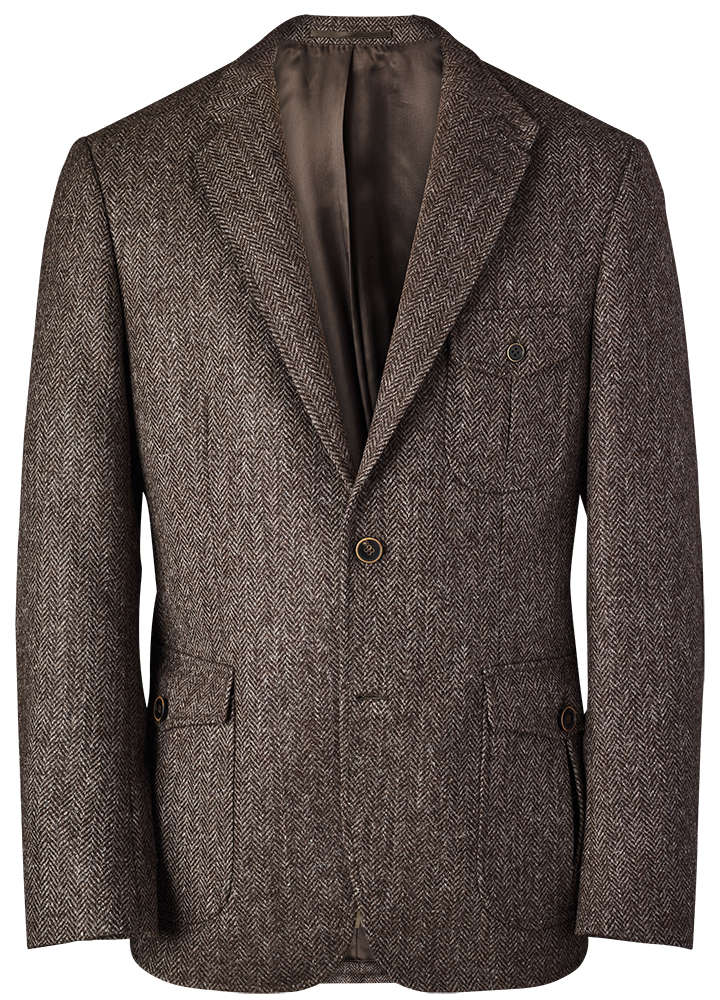 Men's Sports Jacket, British Wool, Brown Grey