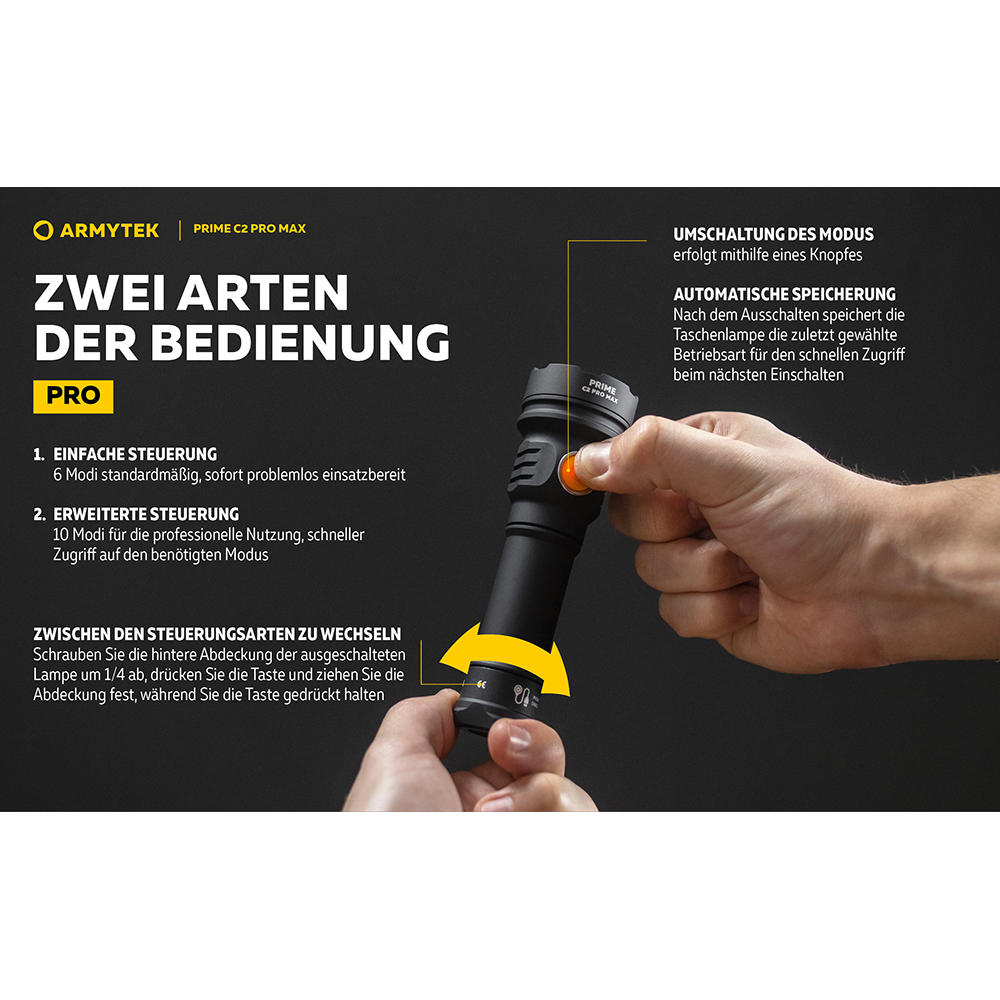 Lampe torche Armytek Prime C2 Pro Max White, LED, 4000 lm