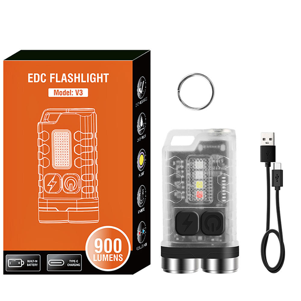 SPERAS V3 Mini-Taschenlampe mit doppelter Lichtquelle, LED, 900 lm