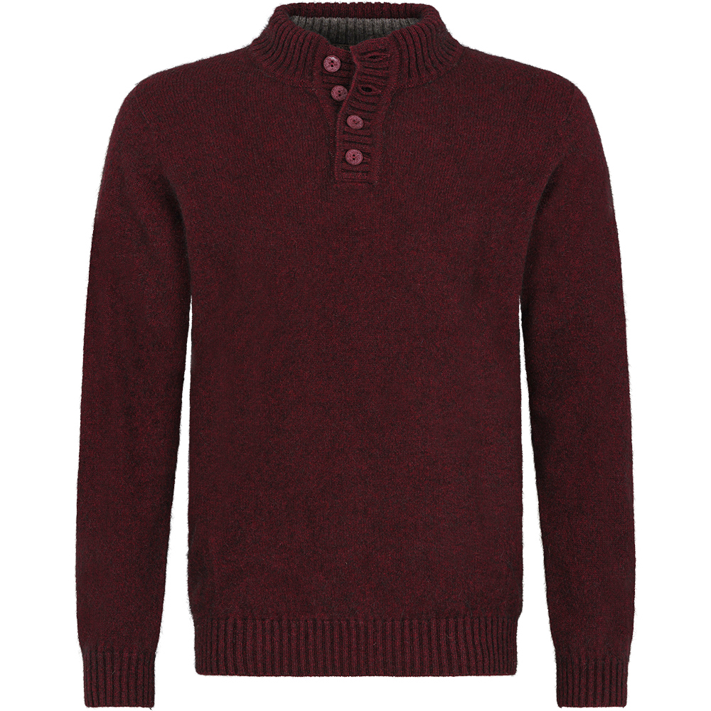 Herrenpullover Knopfleiste, Merino-Possum
