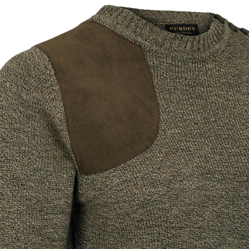 Purdey Damen Schießpullover, One Shoulder, grün