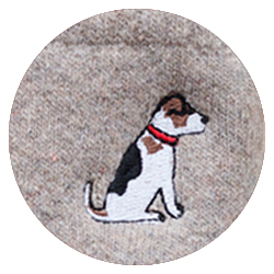 beige (motif » Jack Russell «)