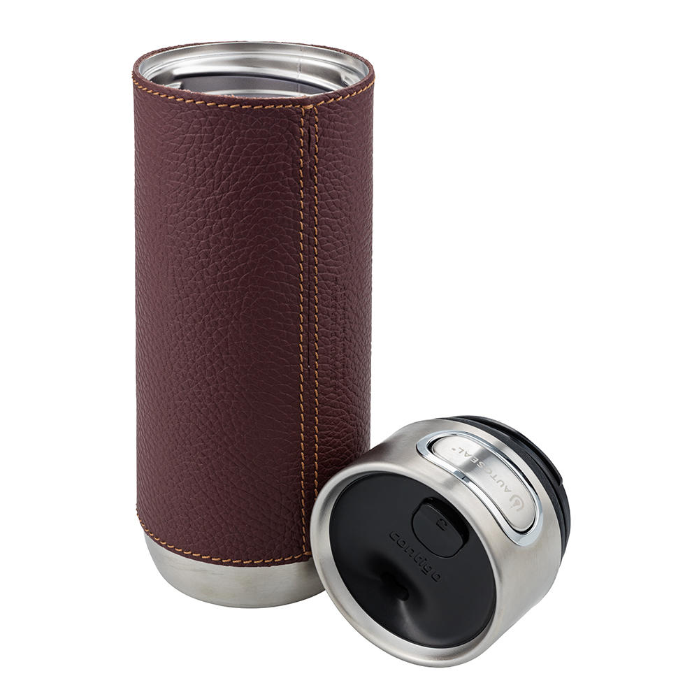Alexandre Mareuil Leder-Thermobecher, braun