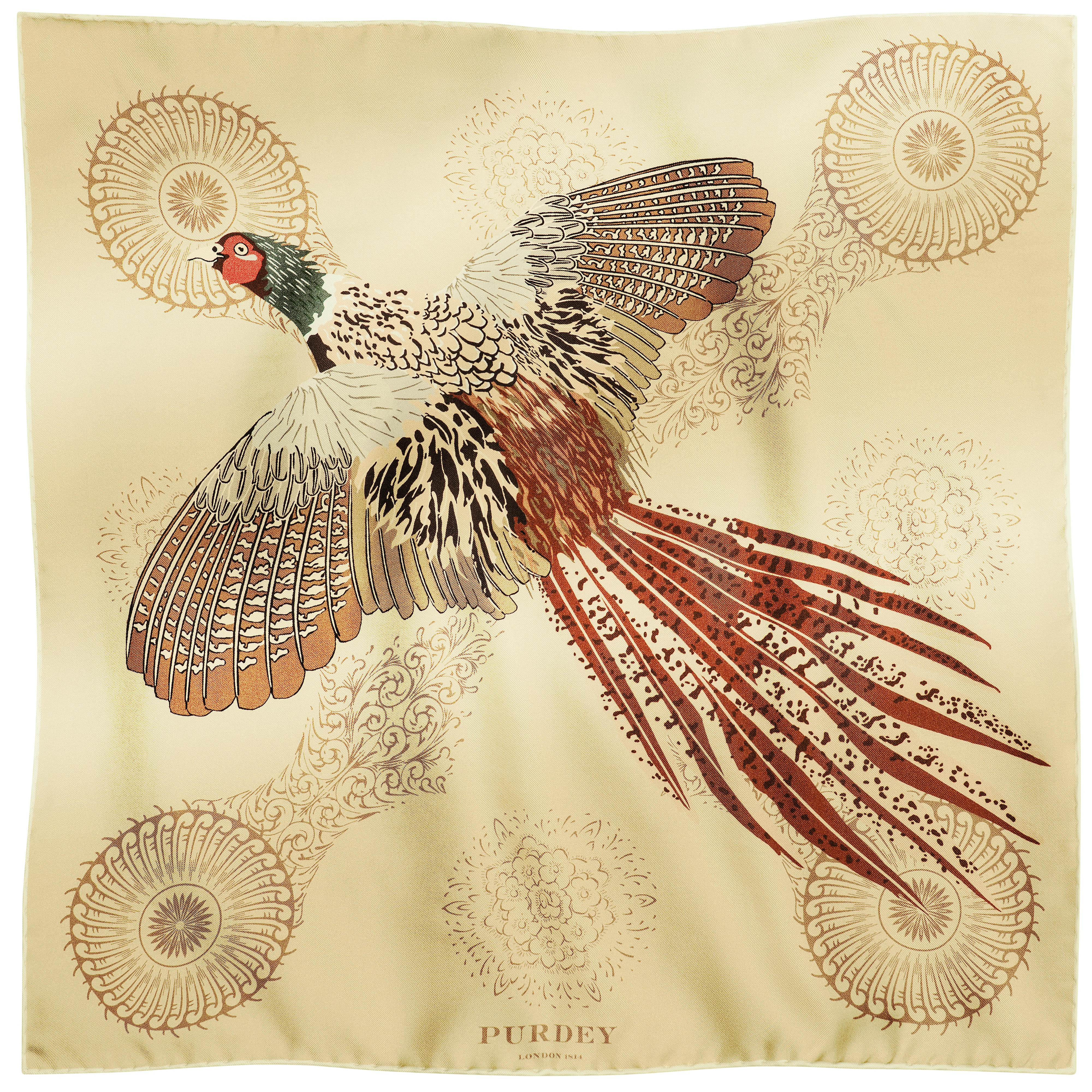 Pochette Purdey » Pheasant «, taupe