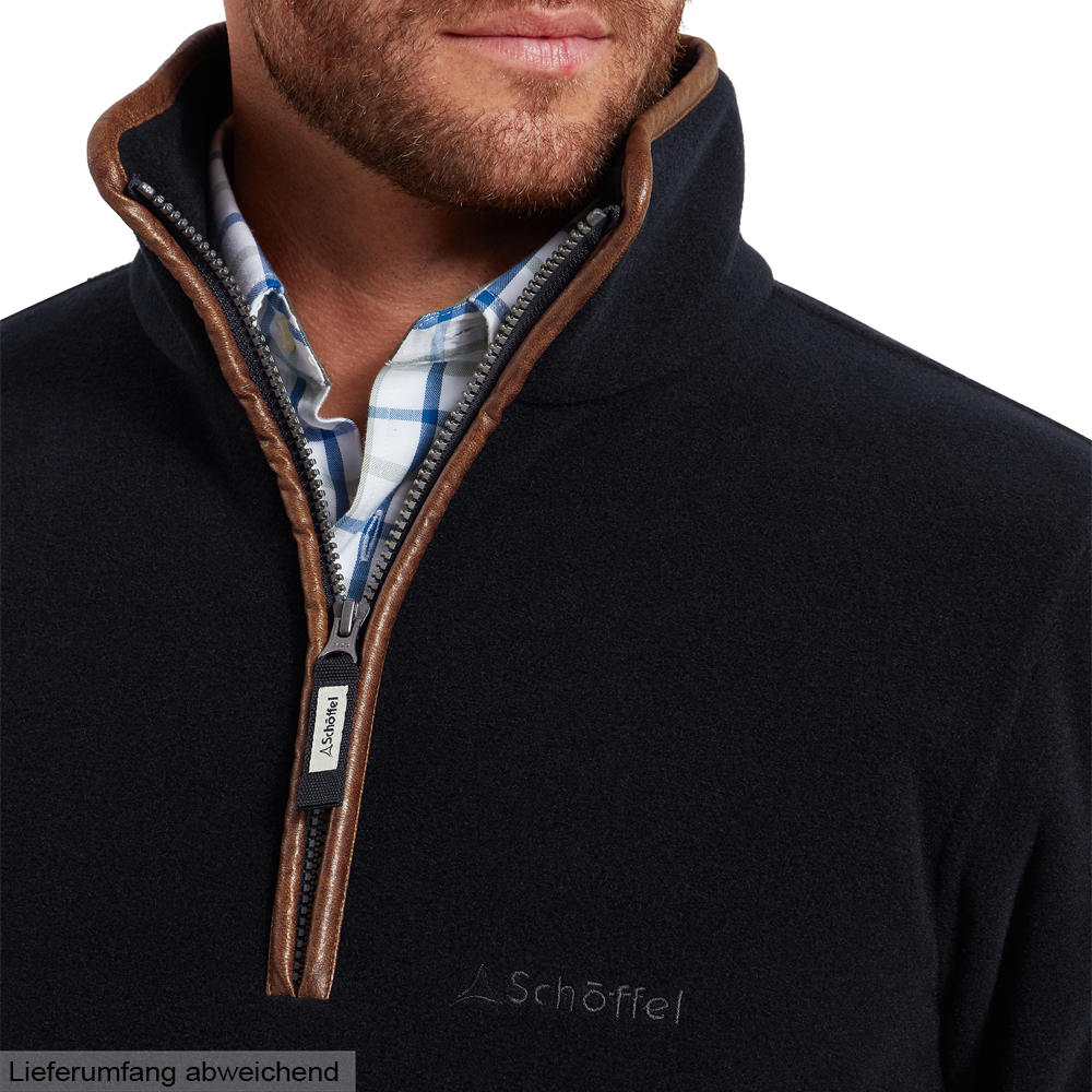Pull Troyer en polaire Schöffel » Berkeley «, vert olive foncé