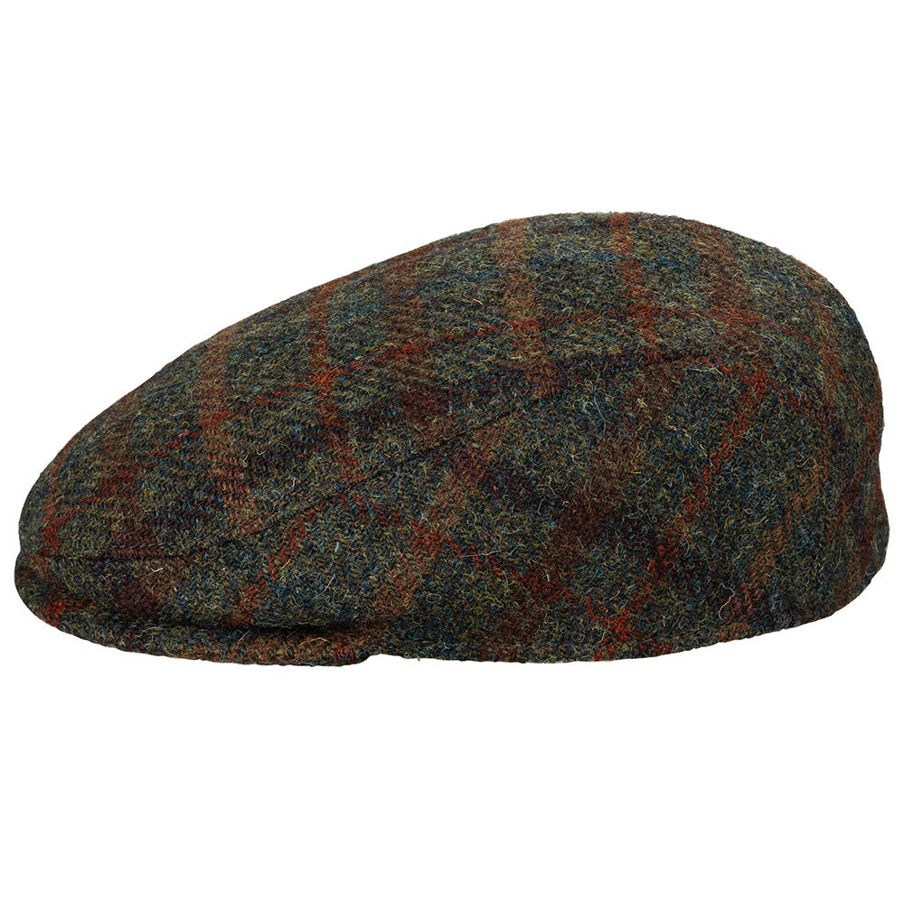 Cap, Harris Tweed, Green/Brown
