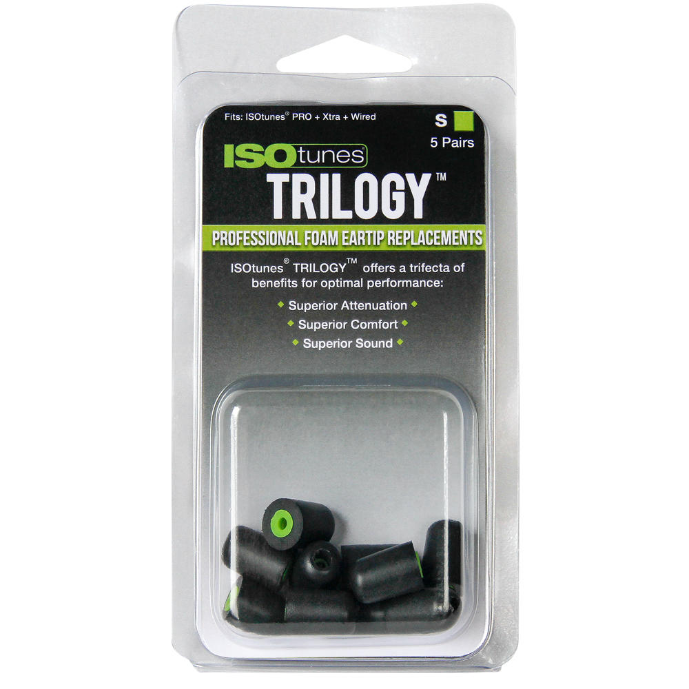 ISOtunes® TRILOGY™ Ersatz-Ohrstöpsel, 5 Paar, Gr. S