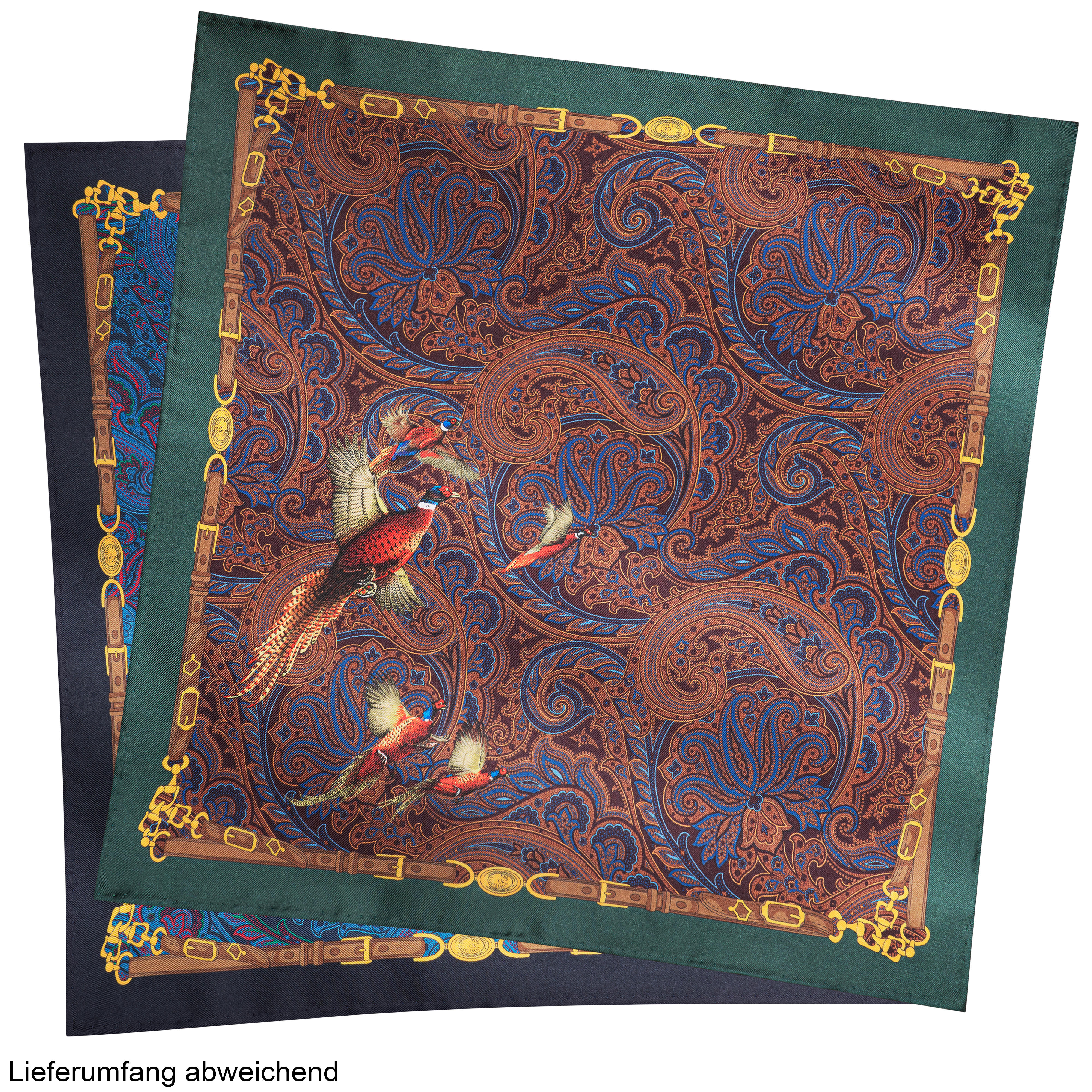The GunDog Affair Silk Pochette »Pheasant & Paisley«