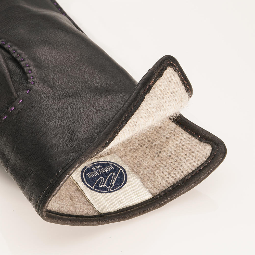 Damen Handschuhe CAEN, Haar-Schaf Nappa, Kaschmirfutter