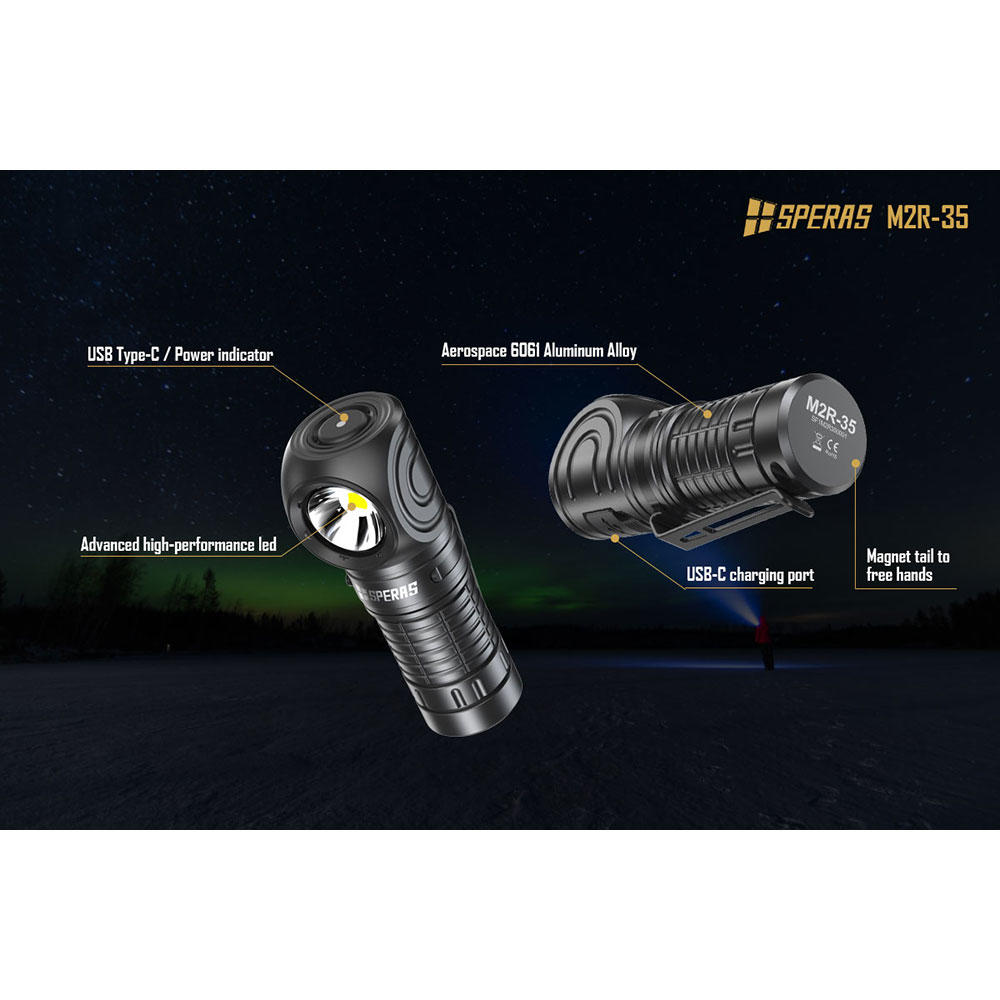 Lampe multifonction SPERAS M2R-35, LED, 1200 lm
