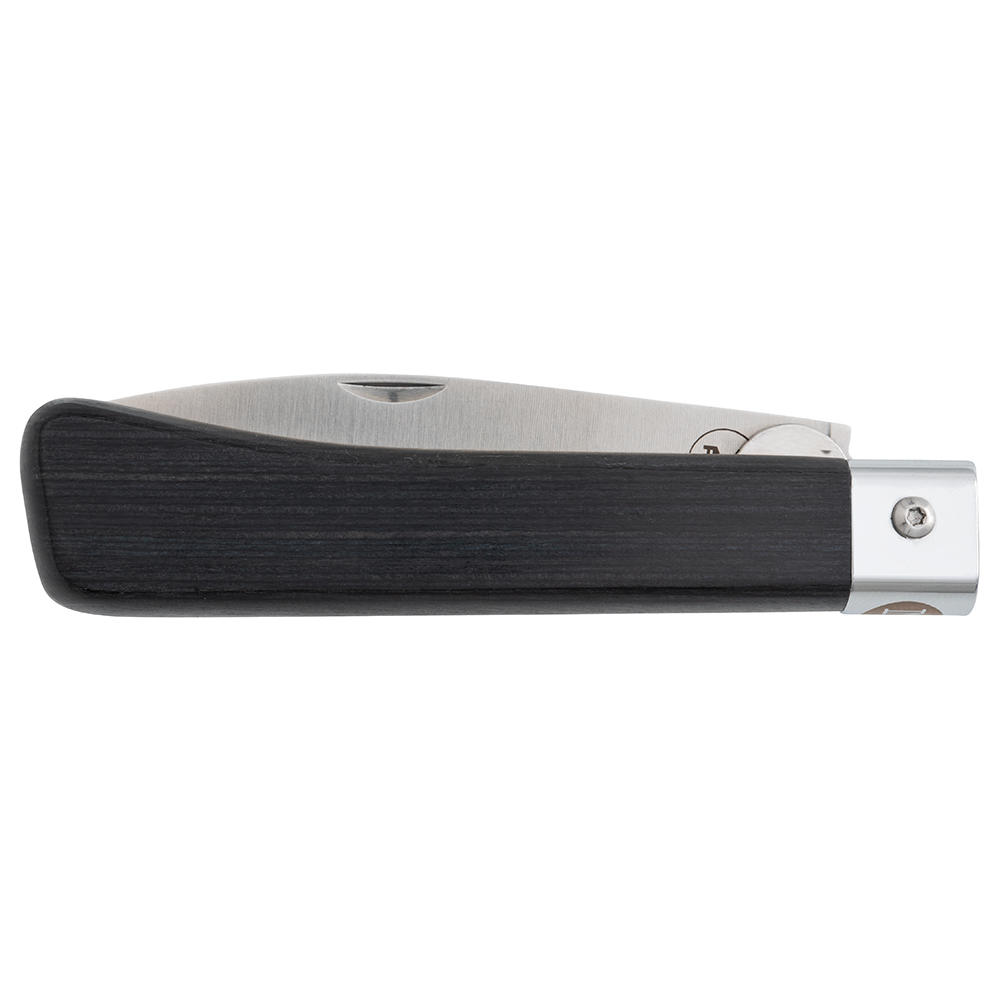 MAIN »Workers Line« Folding Knife, Drop Point, Black Pakka Wood