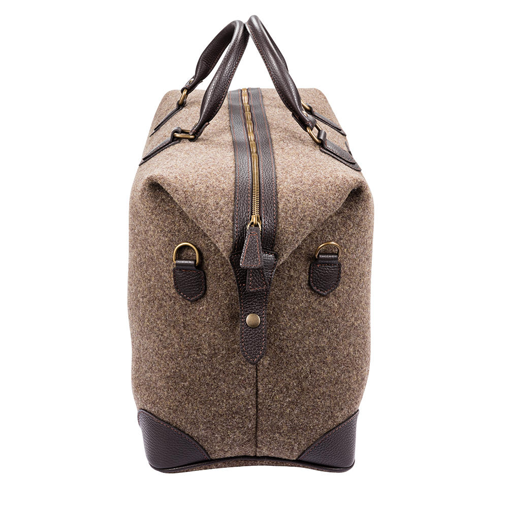 Weekender, Felt with Leather, Beige