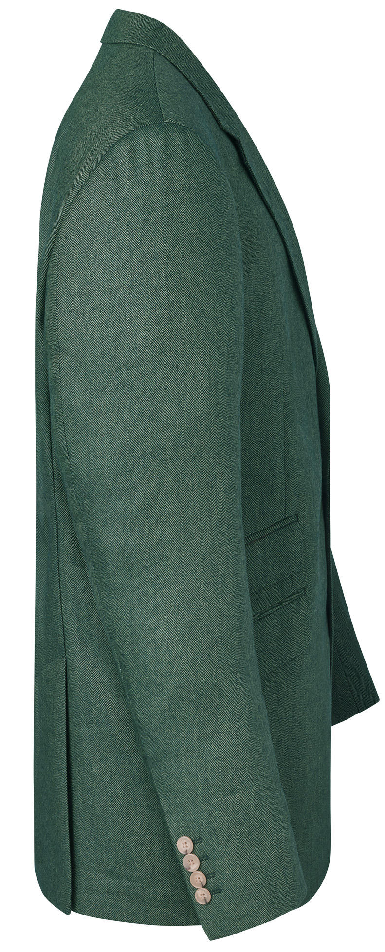 Herren Tweed-Sakko, Fischgrat, dunkelgrün