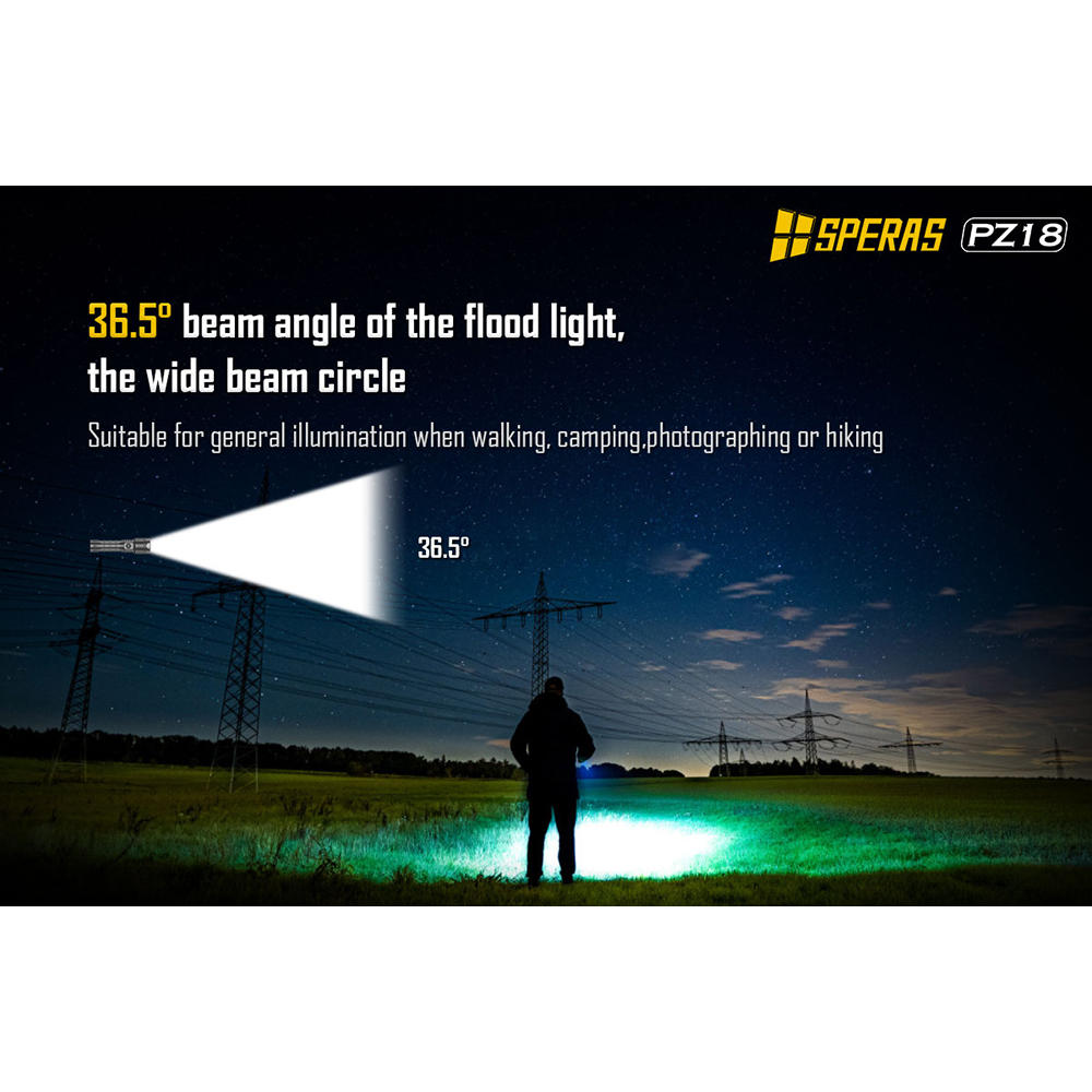 SPERAS PZ18 Taschenlampe, LED, 1600 lm