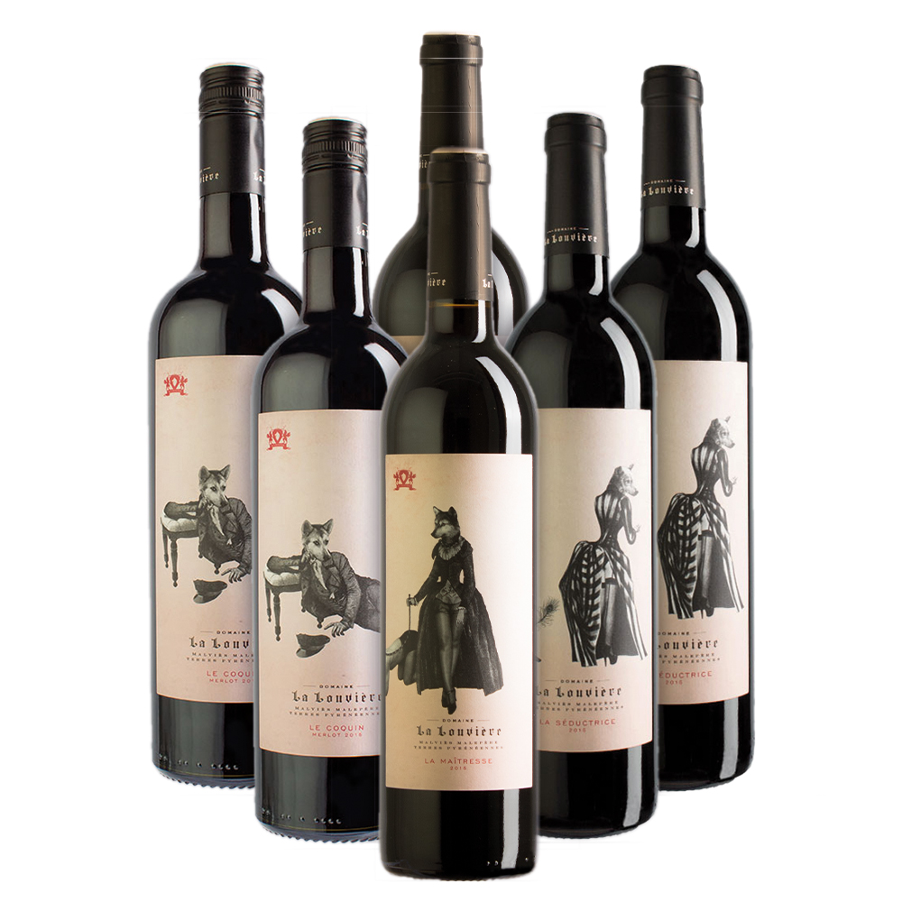 Probierpaket »Domaine La Louvière Rotwein«, 6 x 750 ml
