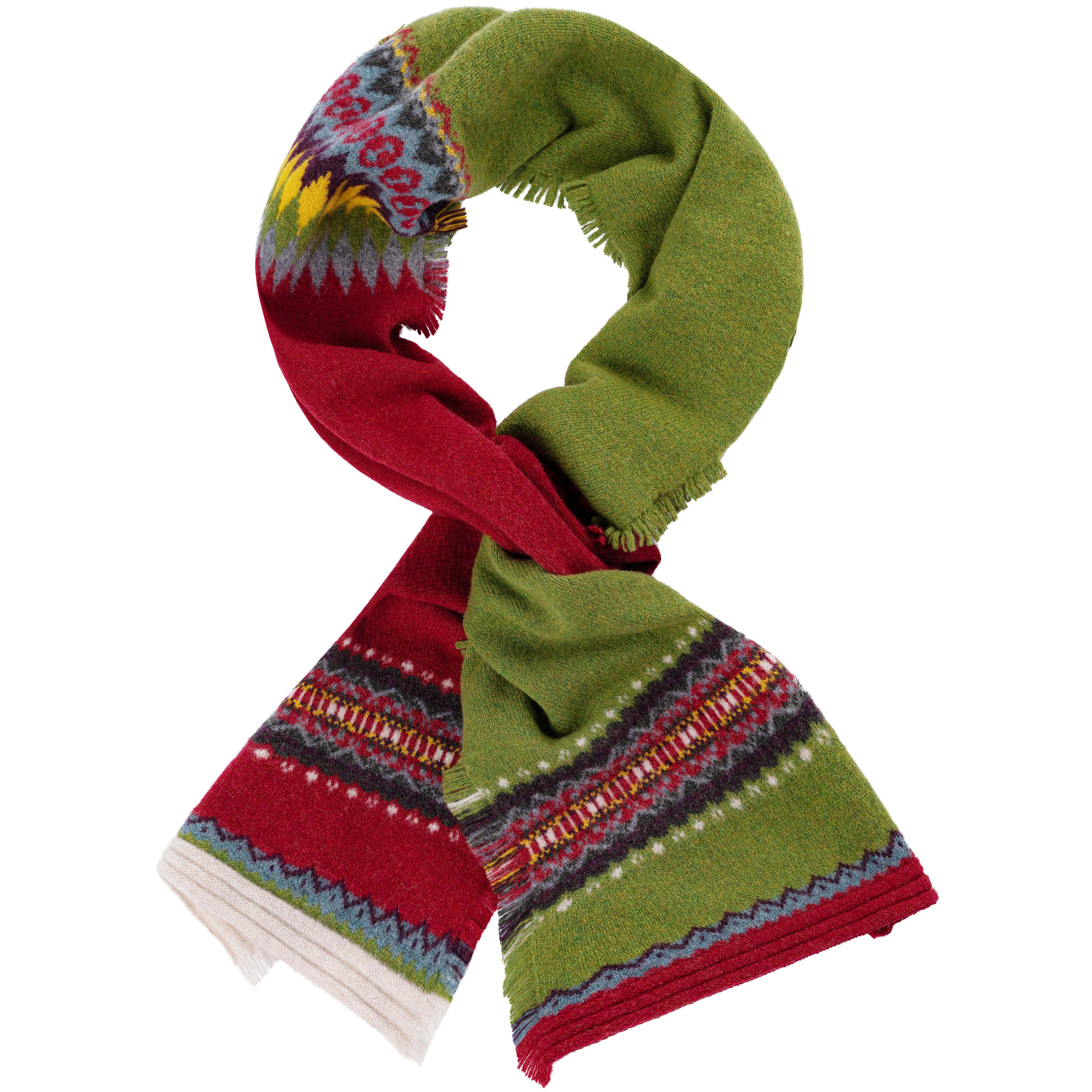 Eribé Scarf, Fair Isle Pattern