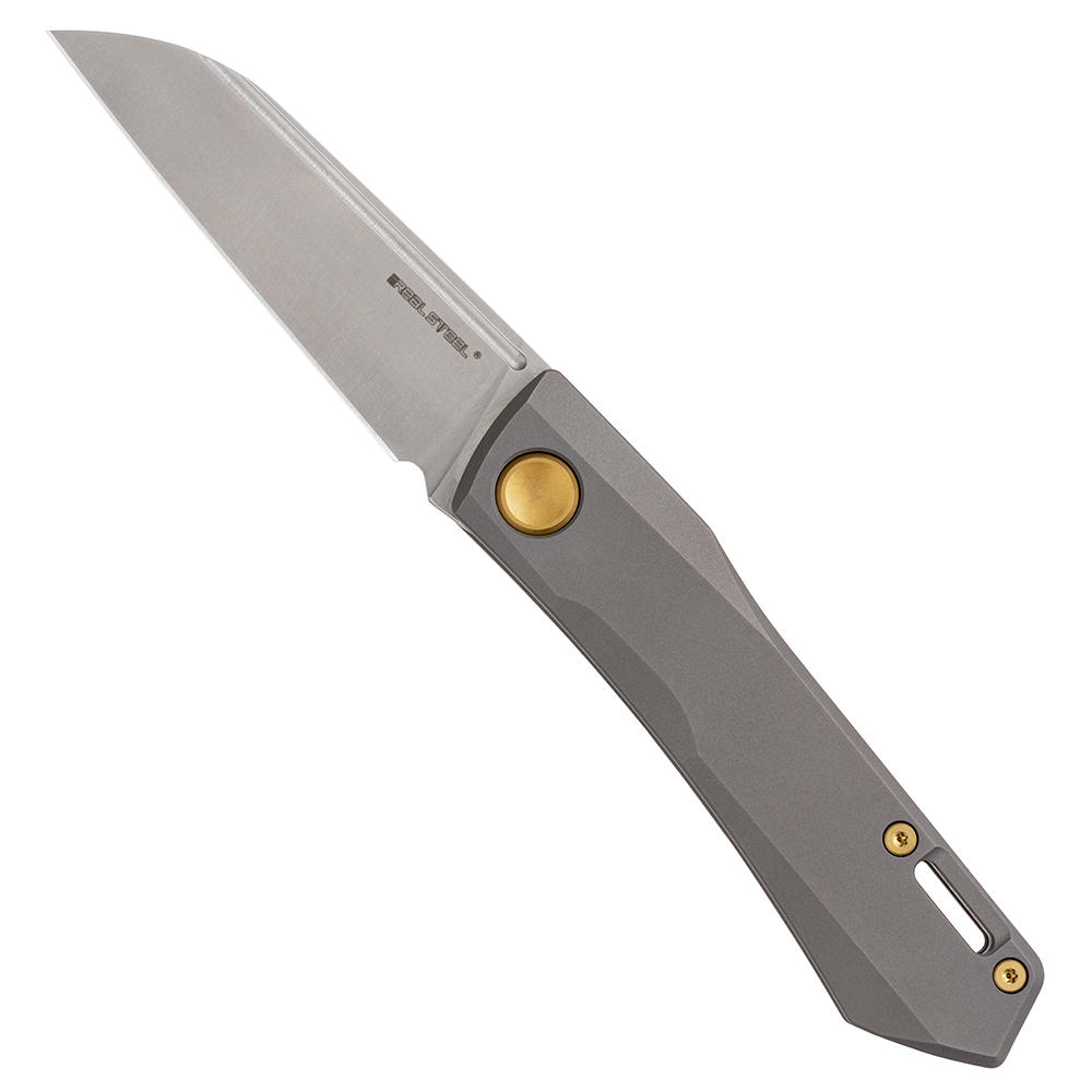 Real Steel® »Solis« Folding Knife, Titanium, Grey/Gold