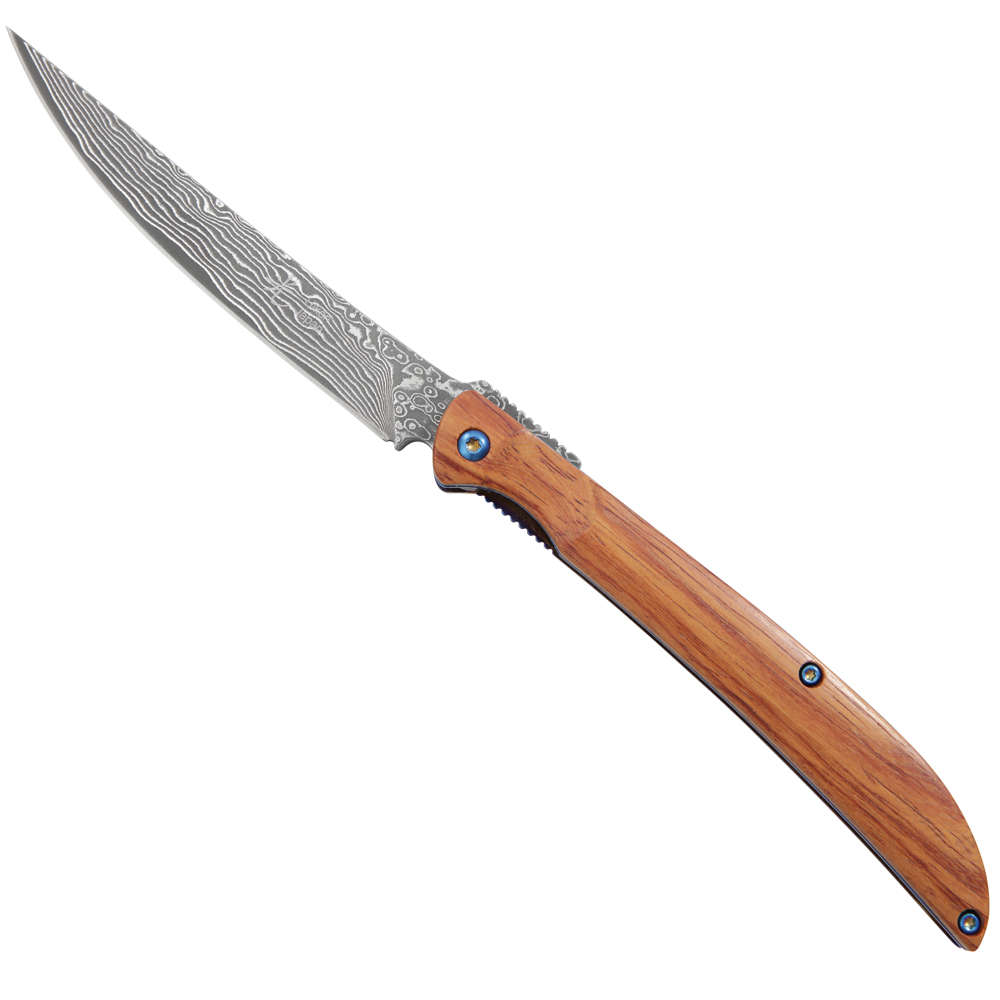 Japanese Folding and Steak Knife, Cocobolo