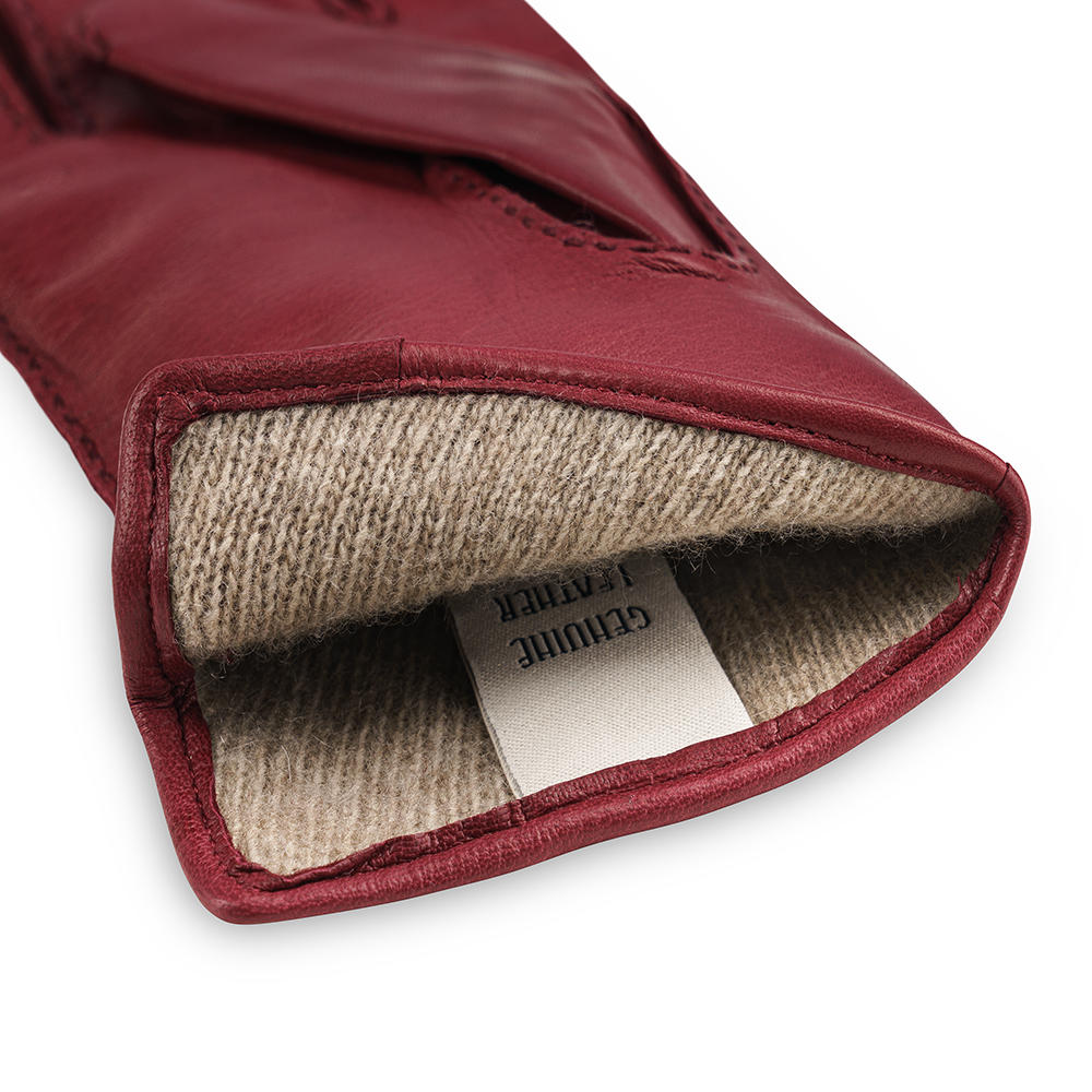 Damen Handschuhe BONDY, Haar-Schaf Nappa, Kaschmirfutter