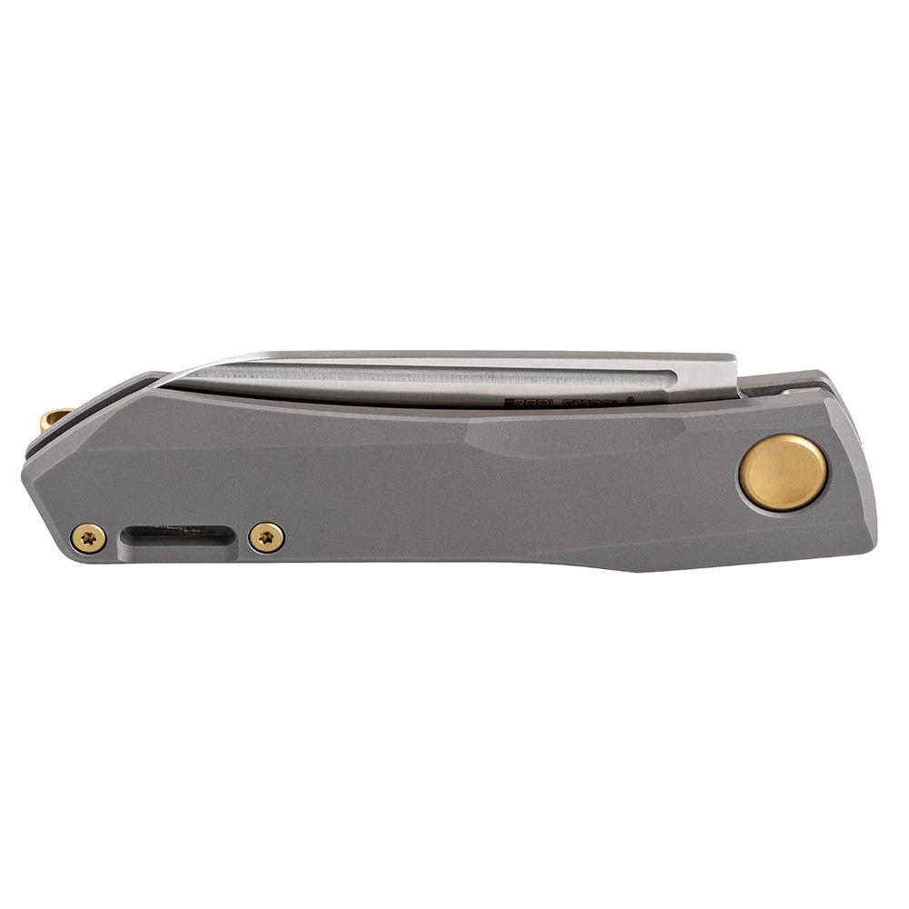Real Steel® »Solis« Folding Knife, Titanium, Grey/Gold