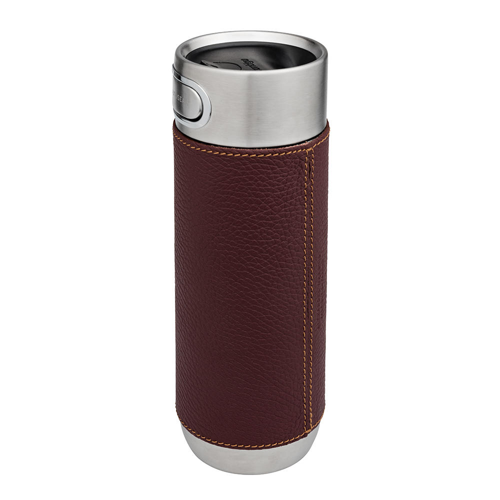 Alexandre Mareuil Leder-Thermobecher, braun