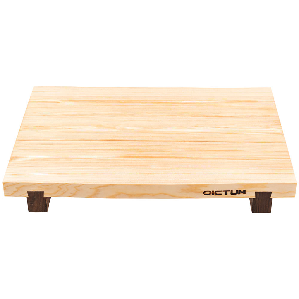 DICTUM® Wavy Edge Chopping and Serving Board, Pine/Walnut