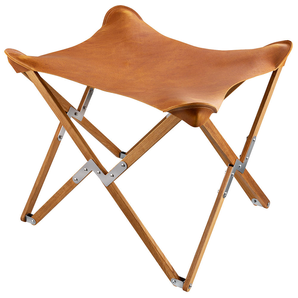 Tabouret de camping Kampier, cuir