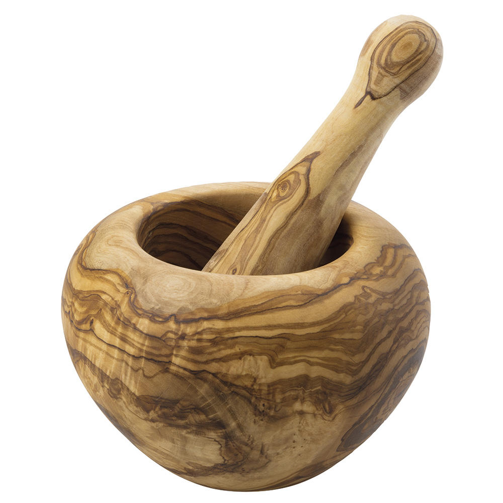 Mortier-bois d’olivier, grand, Ø 16 cm