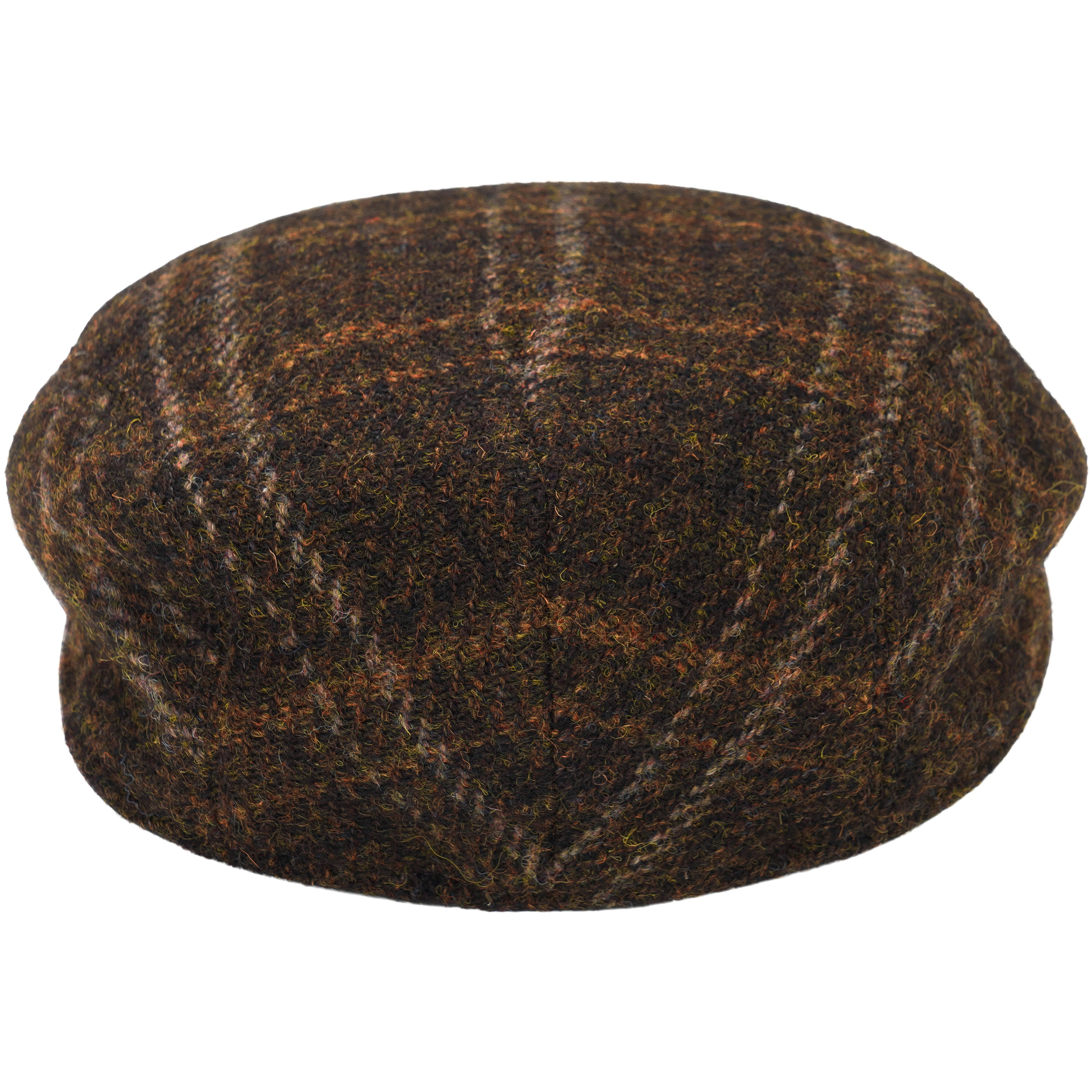Harris Tweed Cap, Red/Brown/Green