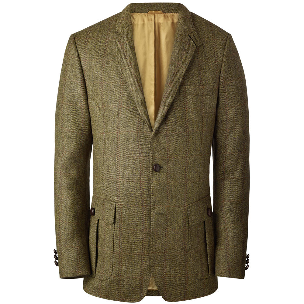 Herren Tweed-Jagdsakko, grün