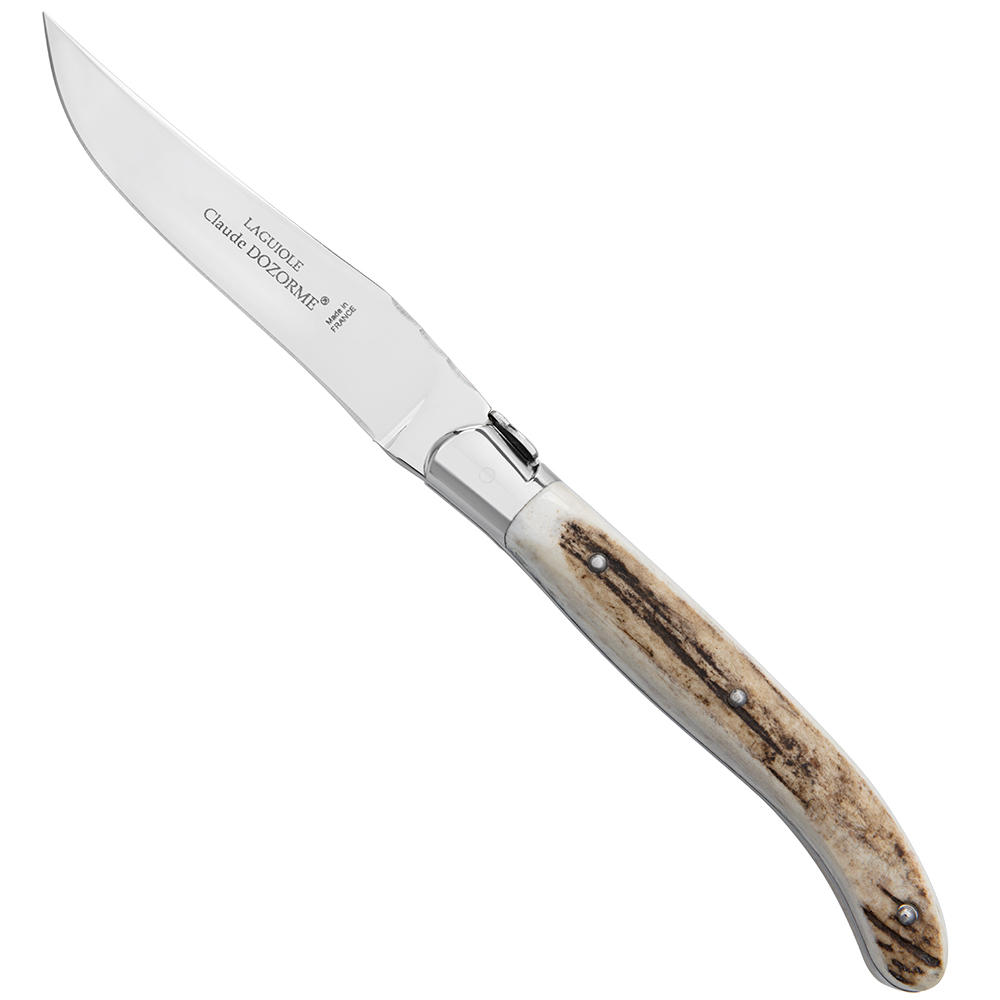 Laguiole Steak- und Tafelmesser, Hirschhorn, Satz, 2-teilig