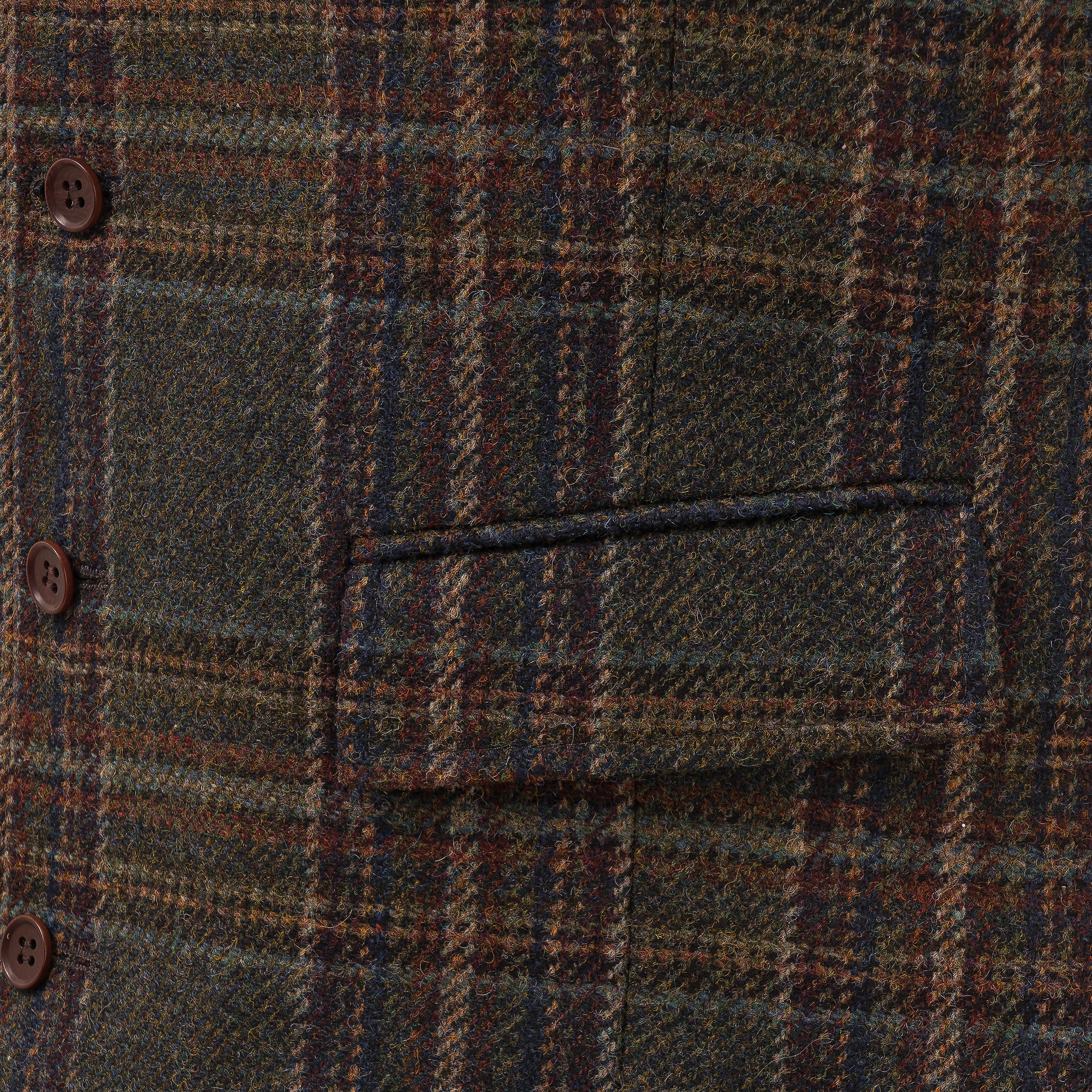Gilet en tweed pour homme » Marvin «, vert/bleu/marron