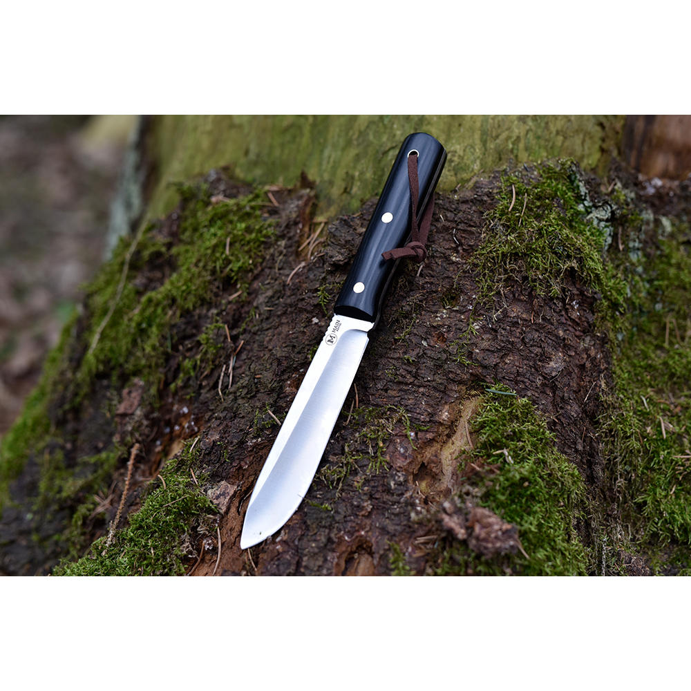 Couteau de plein air MAIN » Classic «, bois de pakka noir
