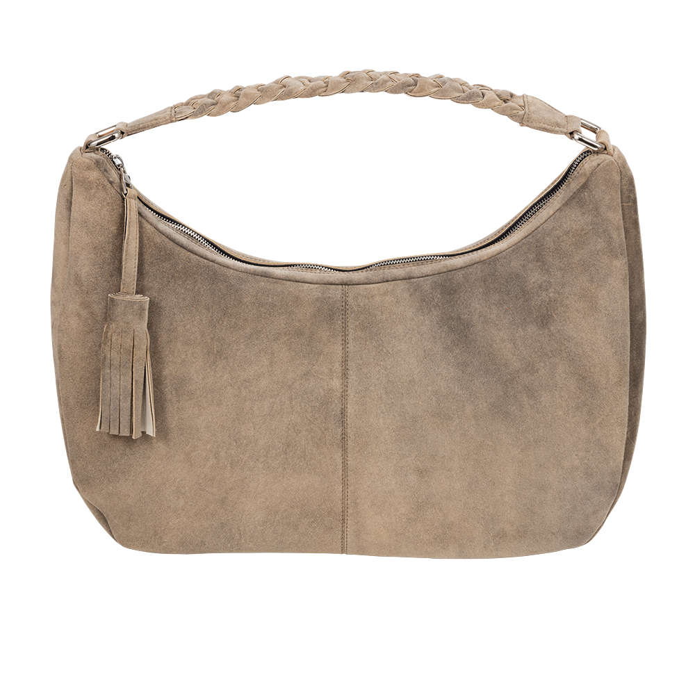 Ladies' Handbag, Goat Suede, Sand