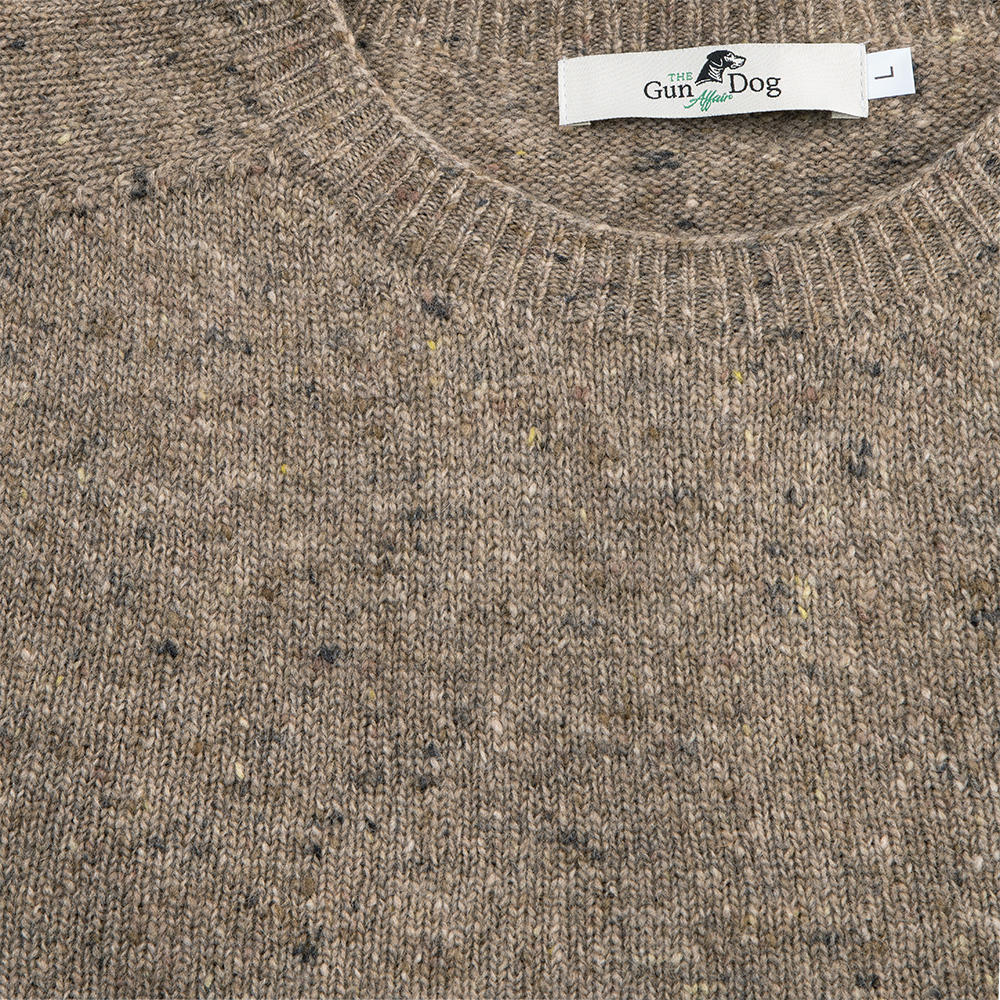 »Sherwood« Men’s Crew Neck Sweater, Merino/Cashmere, Natural Beige